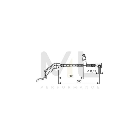 BOSCH 1 987 476 866 Brake Hose 500mm | ML Performance Car Parts