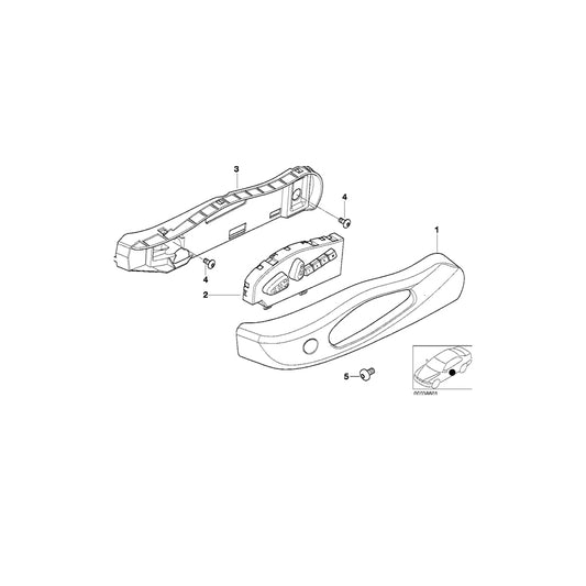 Genuine BMW 52108255382 E64 E46 Actuation Unit Right (Inc. M3, 323Ci & 325Ci) | ML Performance UK