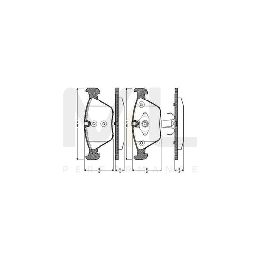 Bosch 0986Tb2848 Brake Pad Set Excl. Wear Warning Contact, With Accessories  | ML Performance Car Parts