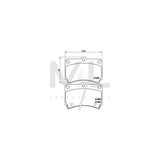 Brembo P 49 016 Brake Pad Set With Acoustic Wear Warning | ML Performance Car Parts