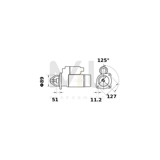 MAHLE ORIGINAL MS 129 Starter motor 12V 2,3kW, Teeth Quant.: 13 | ML Performance Car Parts