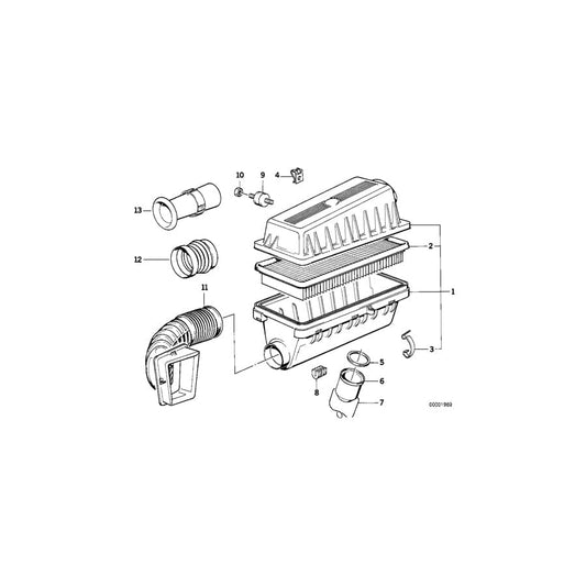 Genuine BMW 13711707727 E34 E32 Intake Muffler (Inc. 735iL, 735i & 730iL) | ML Performance UK Car Parts