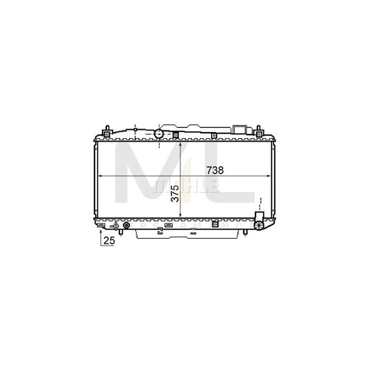 MAHLE ORIGINAL CR 1166 000S Engine radiator for TOYOTA RAV4 II Off-Road (XA20) Brazed cooling fins, Manual Transmission | ML Performance Car Parts