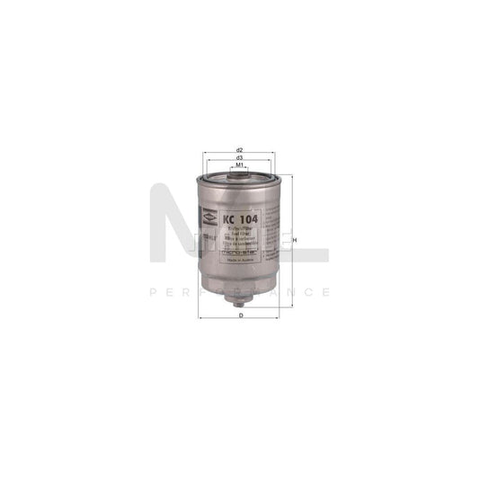 MAHLE ORIGINAL KC 104 Fuel filter Spin-on Filter | ML Performance Car Parts