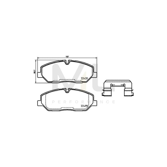 Brembo P 30 084 Brake Pad Set For Hyundai H350 Prepared For Wear Indicator, With Accessories | ML Performance Car Parts