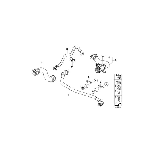 Genuine BMW 17123422786 E83 Bracket, Coolant Hose (Inc. X3 3.0i, X3 3.0si & X3 2.5si) | ML Performance UK Car Parts
