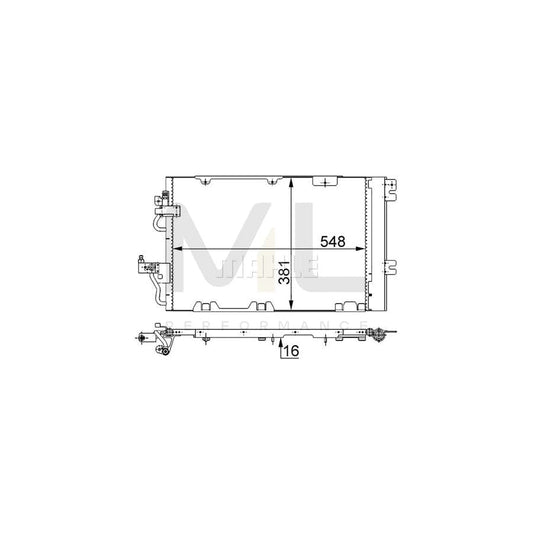 MAHLE ORIGINAL AC 375 000S Air conditioning condenser with dryer | ML Performance Car Parts
