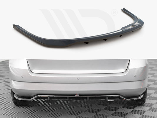 Maxton Design SK-FA-3-RD1T+RD2T Central Rear Splitter (vertical Bars) Skoda Fabia Combi MK3 (2014-2019) | ML Performance UK Car Parts