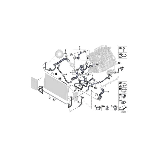 Genuine BMW 17127619697 F11 F10 Hose Clamp (Inc. 528i, 528iX & 530d) | ML Performance UK Car Parts