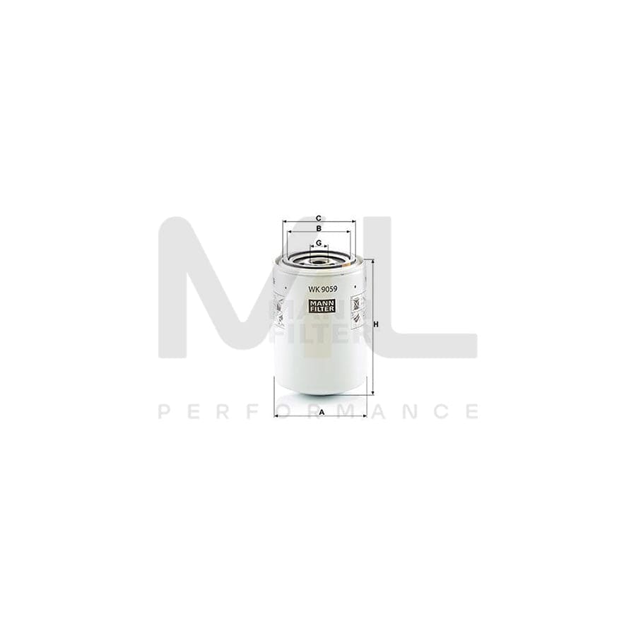 MANN-FILTER WK 9059 Fuel filter Spin-on Filter | ML Performance Car Parts