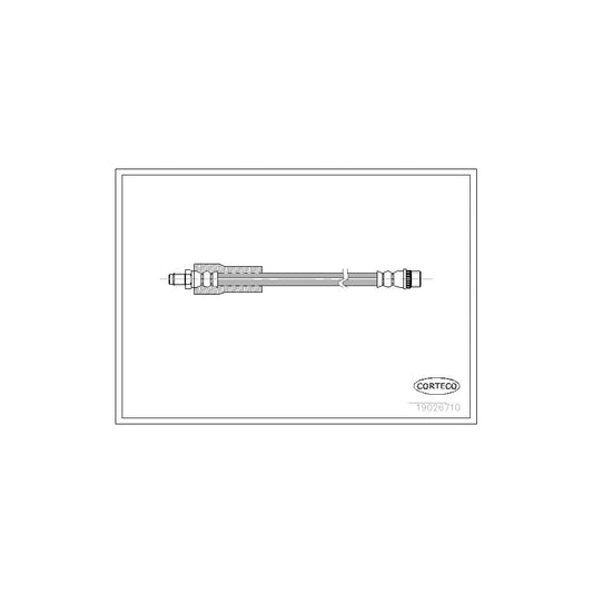 Corteco 19026710 Brake Hose For Renault Trafic I Platform/Chassis (P6) | ML Performance UK