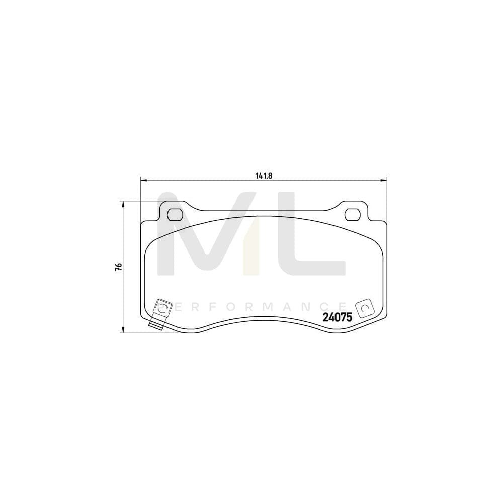 Brembo P 11 023 Brake Pad Set With Acoustic Wear Warning | ML Performance Car Parts