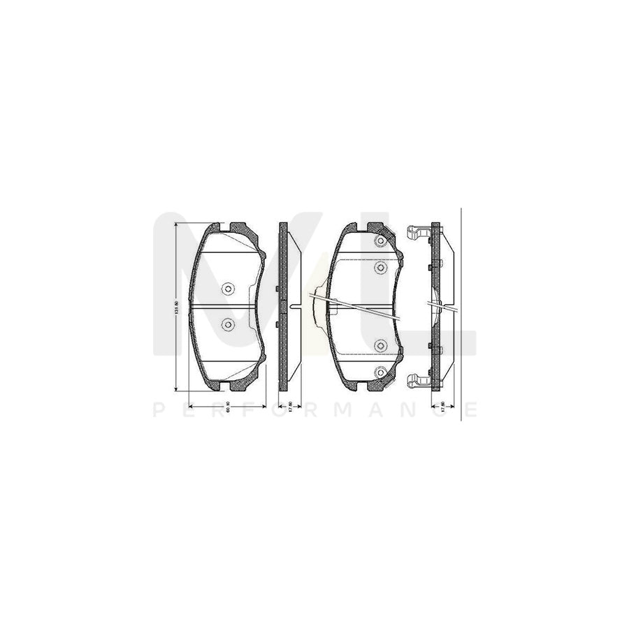 Bosch 0986Tb2429 Brake Pad Set Excl. Wear Warning Contact, With Accessories  | ML Performance Car Parts