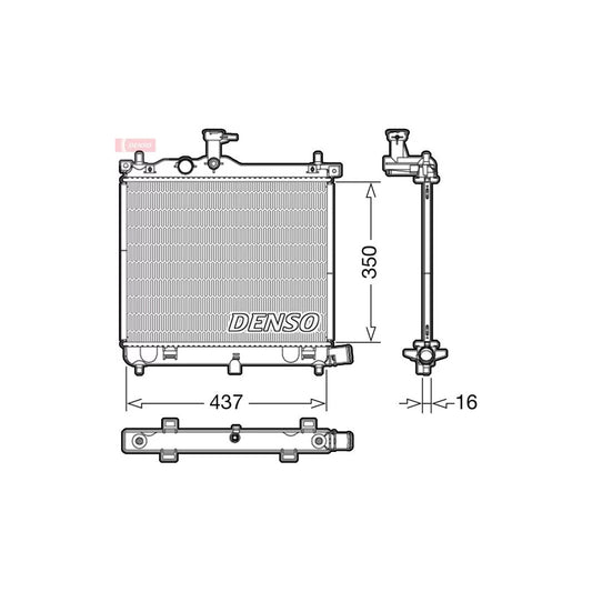 Denso DRM41009 Drm41009 Engine Radiator For Hyundai I10 I (Pa) | ML Performance UK
