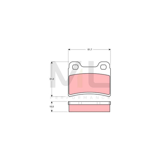 TRW Gdb1124 Brake Pad Set Not Prepared For Wear Indicator | ML Performance Car Parts