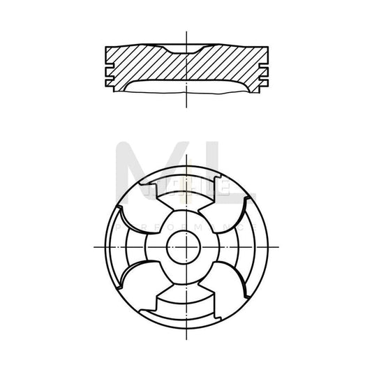 MAHLE ORIGINAL 002 30 00 Piston 87,0 mm, with piston ring carrier | ML Performance Car Parts