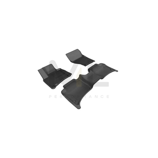 3D L1VW05401509 Floor mat set for VW Touareg II (7P5, 7P6) Elastomer, Front, Rear, Quantity: 3, Black | ML Performance Car Parts