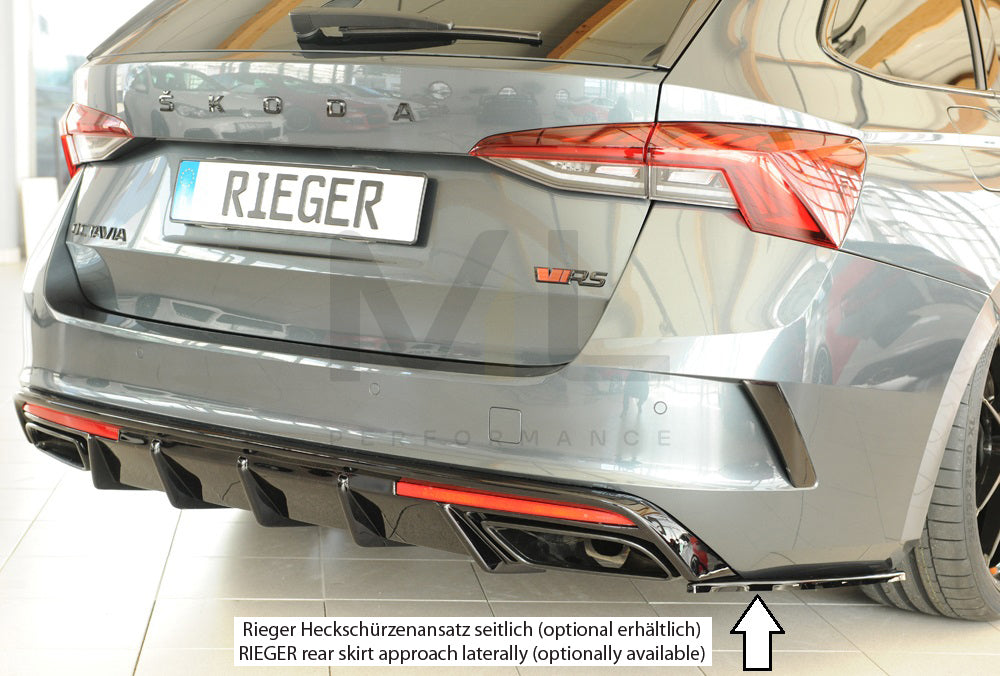 Rieger 00088255 Skoda NX Octavia RS Rear Diffuser 7 | ML Performance UK Car Parts