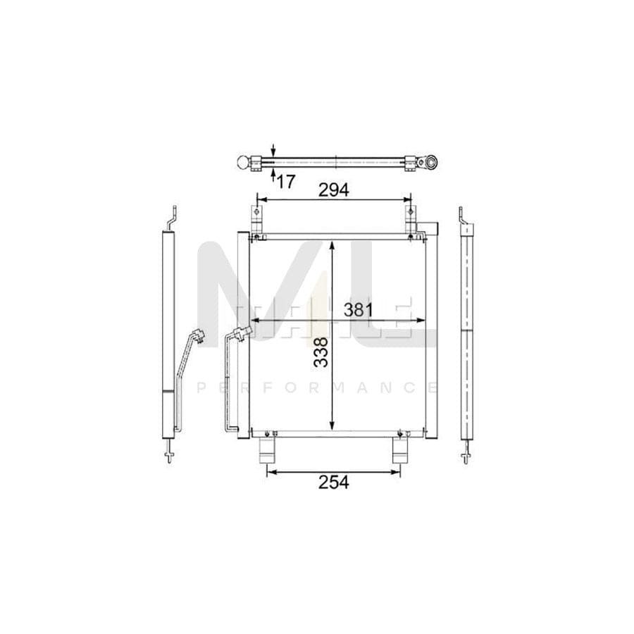 MAHLE ORIGINAL AC 482 000S Air conditioning condenser without dryer | ML Performance Car Parts