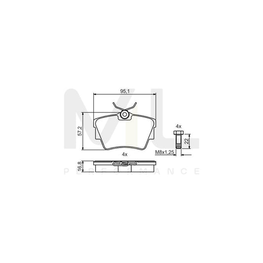 Bosch 0986495487 Brake Pad Set BP2119 | ML Performance Car Parts