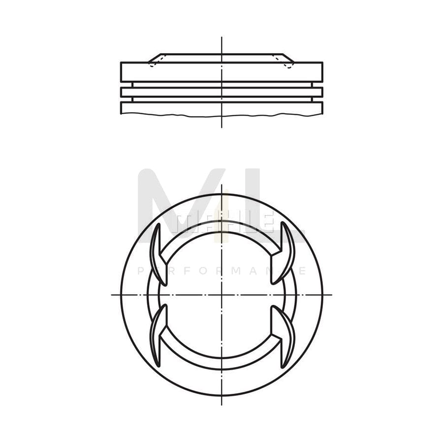 MAHLE ORIGINAL 009 44 01 Piston 82,4 mm, without cooling duct | ML Performance Car Parts