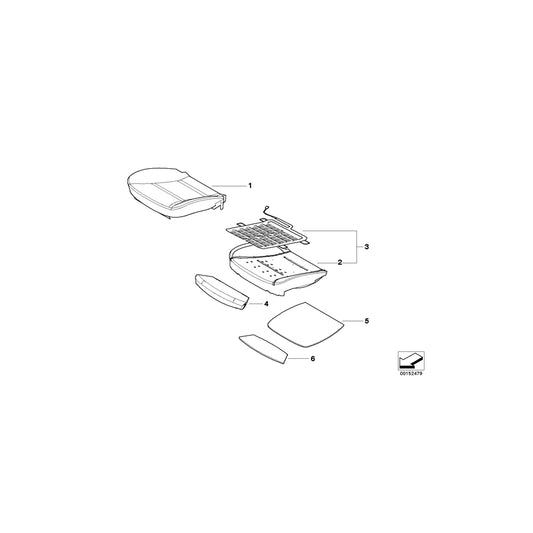 Genuine BMW 52109142352 E66 E61 E60 Comfort Seat Upholstery, Right OC3 (Inc. 530i, M5 & 550i) | ML Performance UK