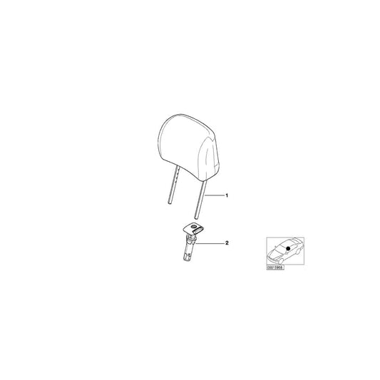 Genuine BMW 52107071093 E85 E86 Headrest Leather TRAUMROT (Inc. Z4 2.2i, Z4 2.5si & Z4 2.0i) | ML Performance UK Car Parts