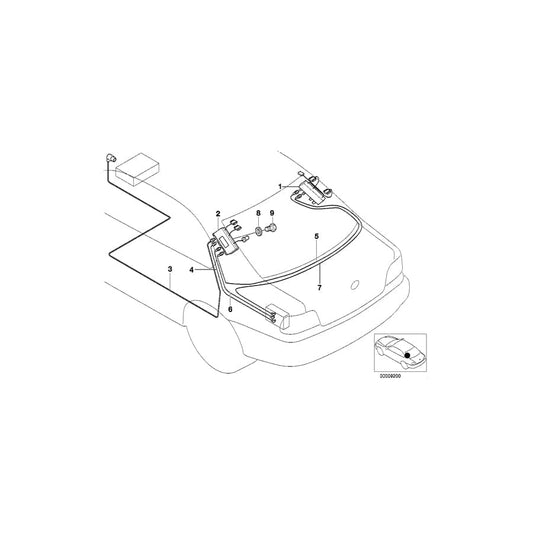 Genuine BMW 65258360720 E39 Antenna Cable Diversity 3840MM (Inc. 540i, 520i & 535i) | ML Performance UK Car Parts
