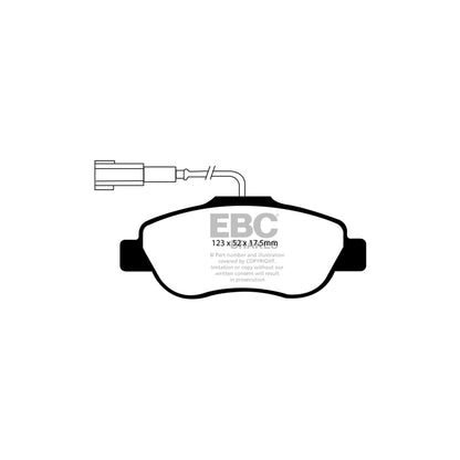 EBC DP21573/2 Fiat Ford Greenstuff Front Brake Pads (Inc. 500 & Ka) 2 | ML Performance UK Car Parts