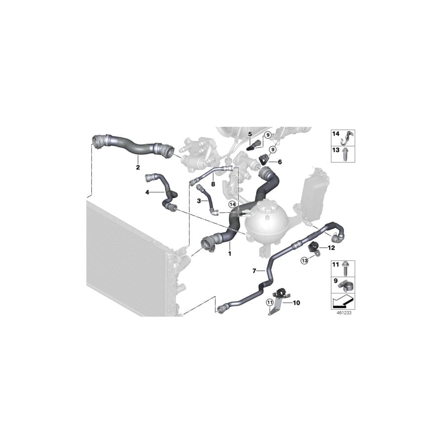 Genuine BMW 17128572907 G12 G15 G32 Hose, Cylinder Head-Expansion Tank (Inc. 840dX, 730dX & 540dX) | ML Performance UK Car Parts