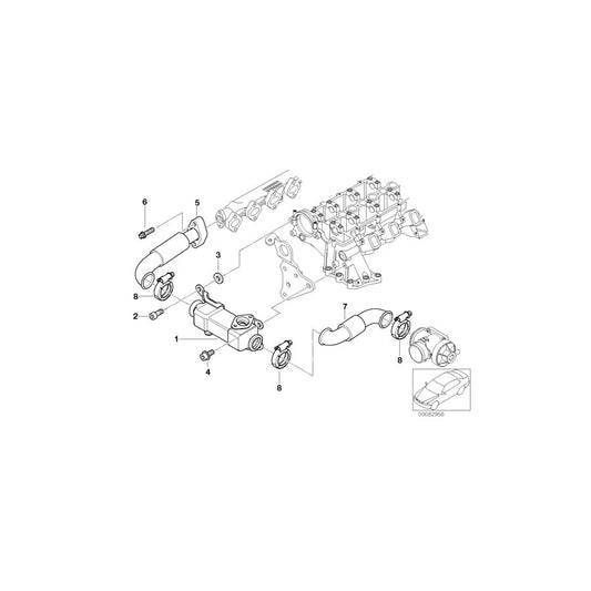 Genuine BMW 11717787404 E39 E38 E46 Exhaust Cooler (Inc. 730d, 330d & 330xd) | ML Performance UK Car Parts