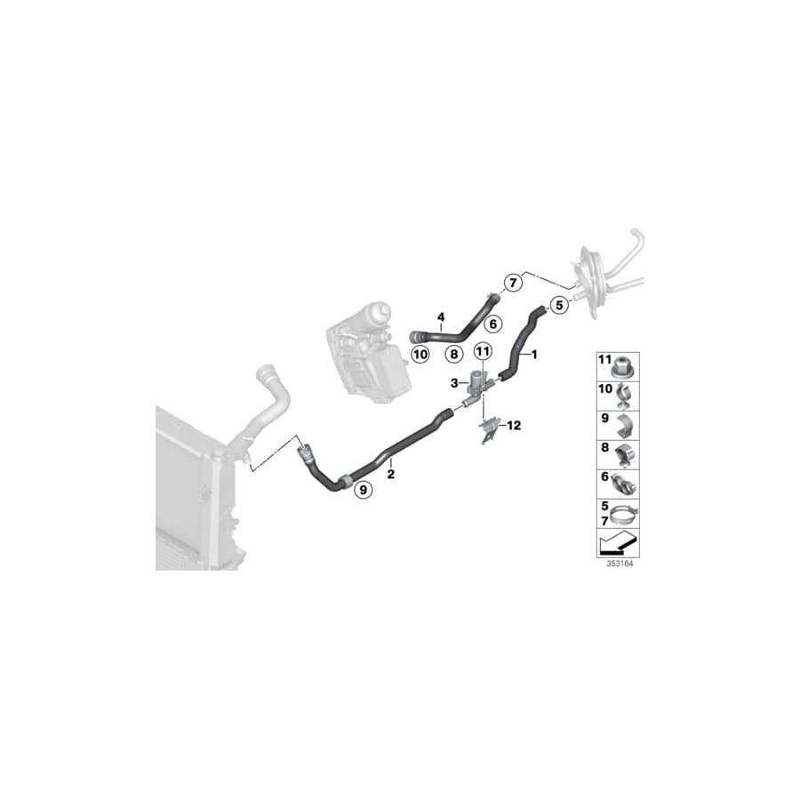 Genuine BMW 64219322073 F87 F82 Hose Clamp (Inc. M2, M235i & M4 GTS) | ML Performance UK Car Parts