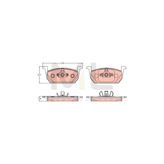 TRW Gdb2159 Brake Pad Set Not Prepared For Wear Indicator | ML Performance Car Parts