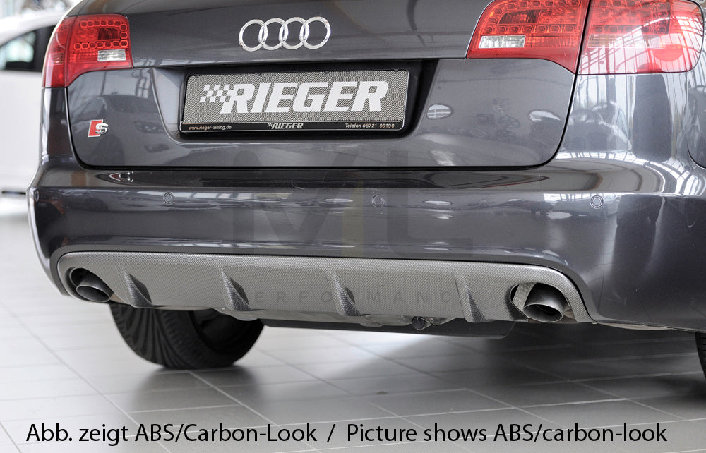 Rieger 00088051 Audi 4F A6 Rear Diffuser 1 | ML Performance UK Car Parts