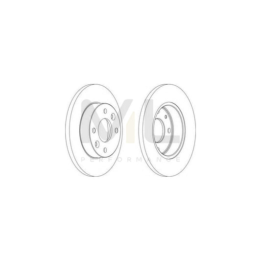 FERODO DDF055C-1 Brake Disc Solid, Coated, with bolts/screws | ML Performance Car Parts