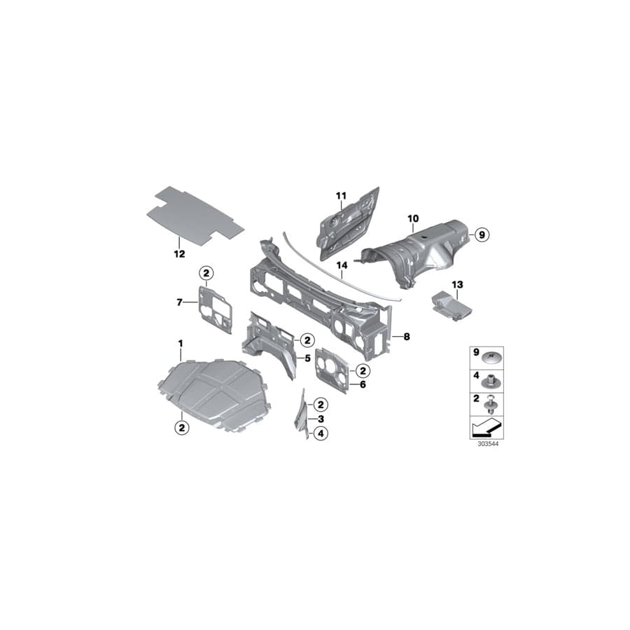 Genuine BMW 51487148495 E70 E70 Sound Insulation, Subwoofer, Left (Inc. X5 40iX, X5 M50dX & X5 35dX) | ML Performance UK Car Parts