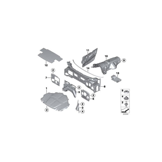 Genuine BMW 51487148495 E70 E70 Sound Insulation, Subwoofer, Left (Inc. X5 40iX, X5 M50dX & X5 35dX) | ML Performance UK Car Parts