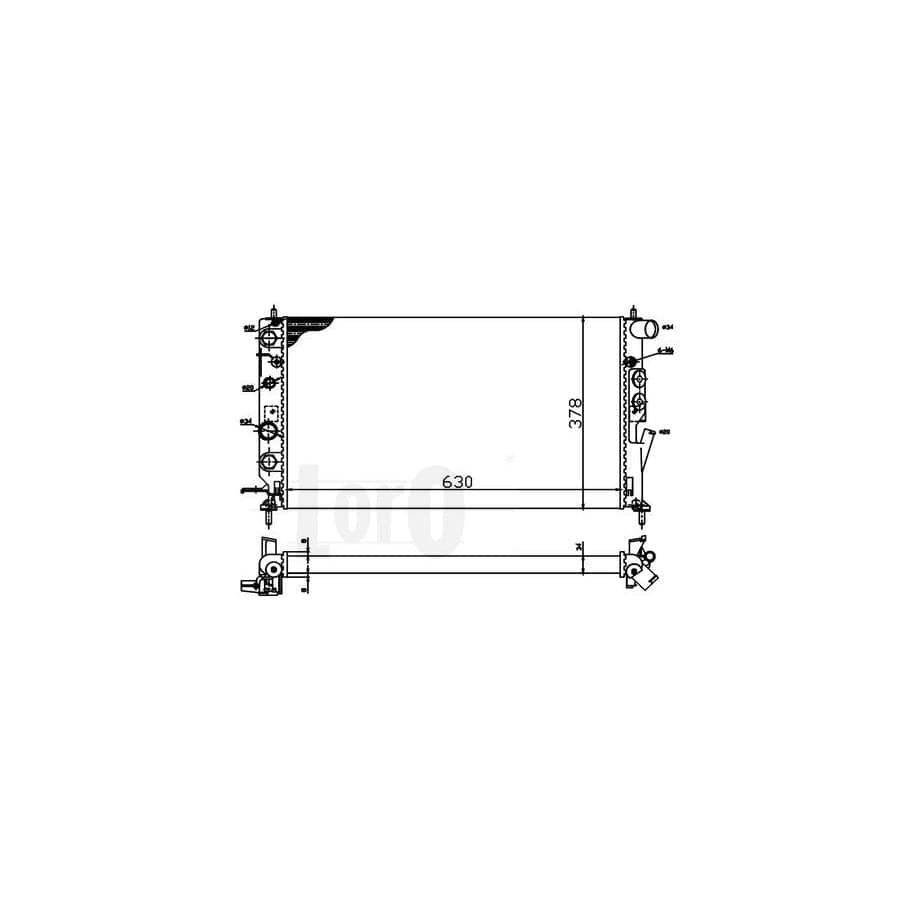 Abakus 0370170040 Engine Radiator For Opel Vectra | ML Performance UK