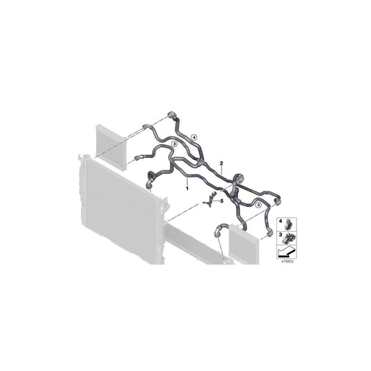 Genuine BMW 17127991454 G12 Hose, Remote, Coolant Radiator ALPINA (Inc. ALPINA B7) | ML Performance UK Car Parts