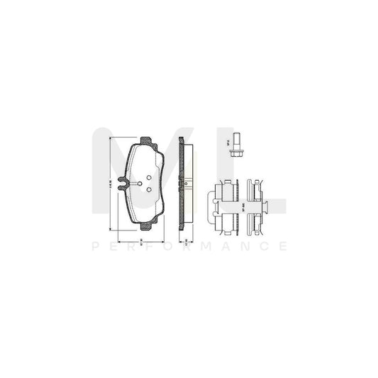 Bosch 0986Tb2322 Brake Pad Set Excl. Wear Warning Contact, With Bolts, With Accessories  | ML Performance Car Parts