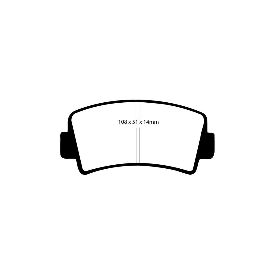 EBC P2DK044Y Porsche 911 Rear Kit Yellowstuff Pads & 2-Piece Fully-Floating Discs - Brembo Caliper 2 | ML Performance UK Car Parts