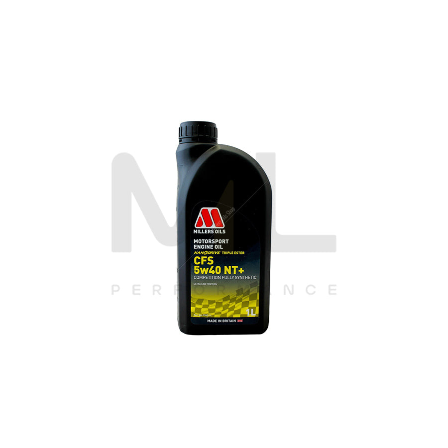 Millers Oils Motorsport CFS 5w40 NT+ Fully Synthetic Engine Oil 1l | Engine Oil | ML Car Parts UK | ML Performance