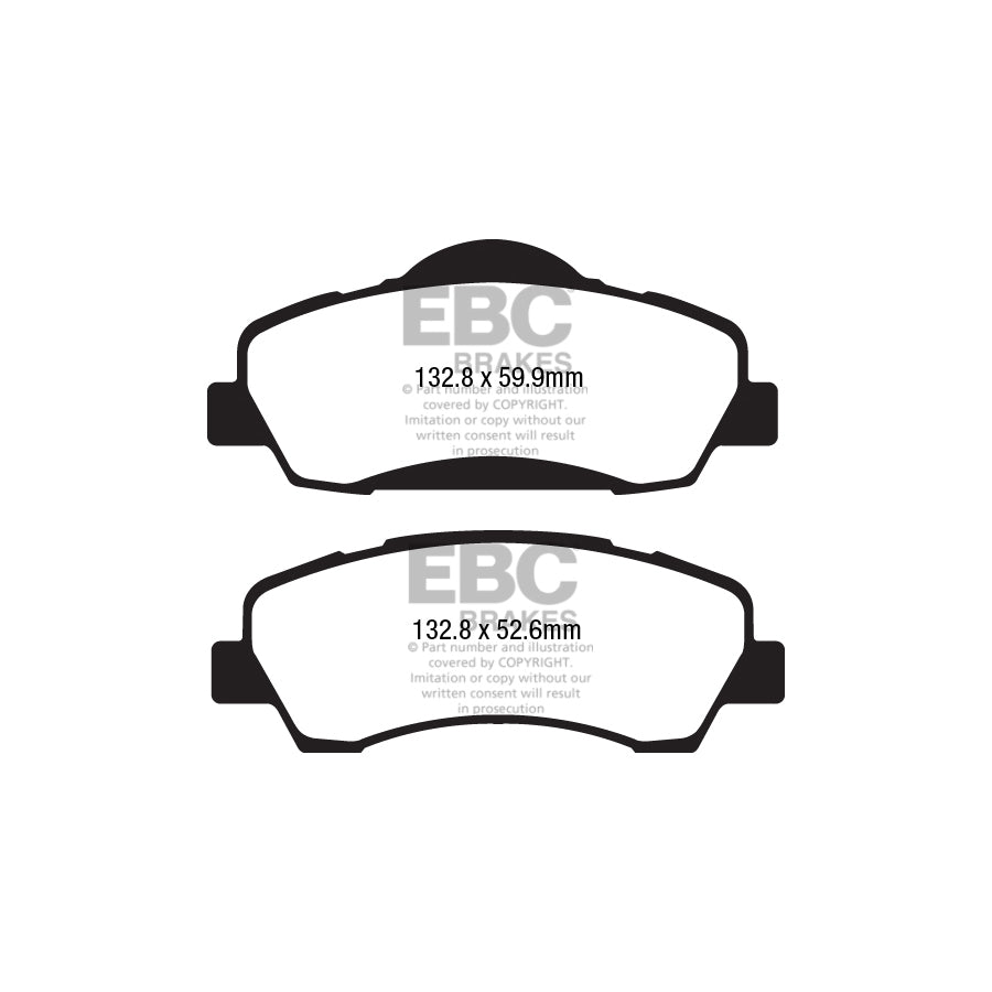 EBC DPX2177 Citroen Peugeot Ultimax Front Brake Pads - ATE Caliper 2 | ML Performance UK Car Parts