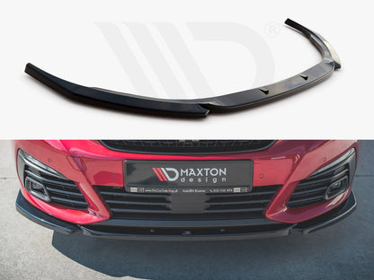 Maxton Design PE-308-2F-GT-FD2T Front Splitter V2 Peugeot 308 Gt MK2 Facelift (2017-) | ML Performance UK Car Parts