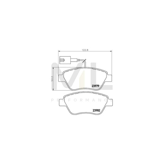Hella 8DB 355 012-841 Brake Pad Set With Integrated Wear Warning Contact, With Brake Caliper Screws, With Accessories | ML Performance Car Parts