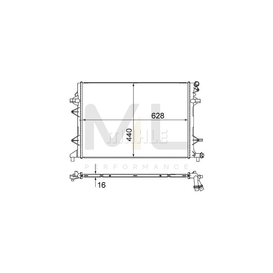 MAHLE ORIGINAL CR 855 000S Engine radiator Brazed cooling fins | ML Performance Car Parts
