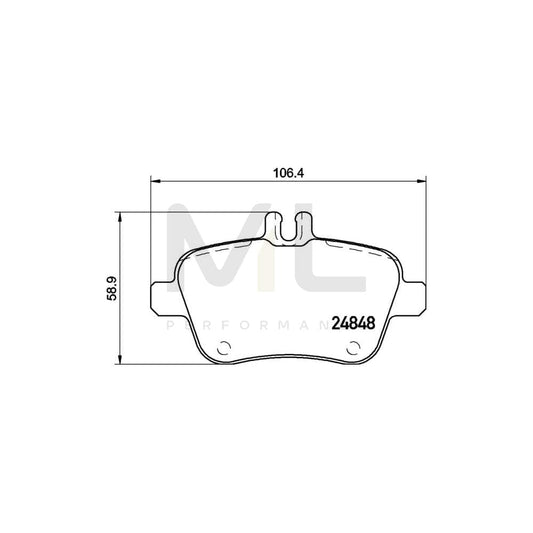 Brembo P 50 135 Brake Pad Set Prepared For Wear Indicator, With Brake Caliper Screws | ML Performance Car Parts