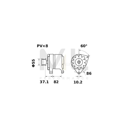 MAHLE ORIGINAL MG 296 Alternator 14V, 70A | ML Performance Car Parts
