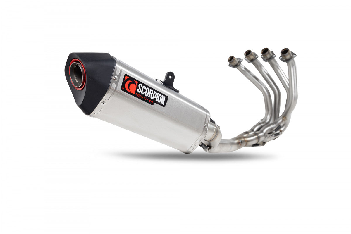 Scorpion RKA140SYSSEO Kawasaki Ninja ZX-25R Serket Parallel Full System  - Brushed Stainless Steel Sleeve | ML Performance UK UK