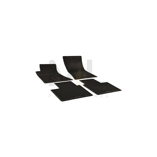 WALSER Tailored 50487 Floor mat set for OPEL OMEGA Elastomer, Front and Rear, Quantity: 4, Black | ML Performance Car Parts